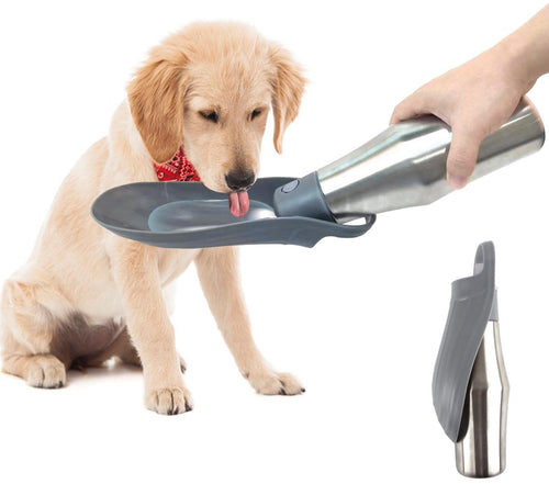 HydraPaw | Travel Drinkfles voor Honden 750ML Lekvrij & Premium RVS