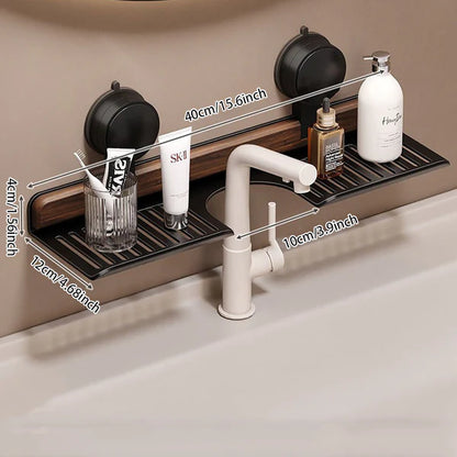 GripRack™ | Stijlvol Kraanrek zonder Boren met Walnoot & Aluminium