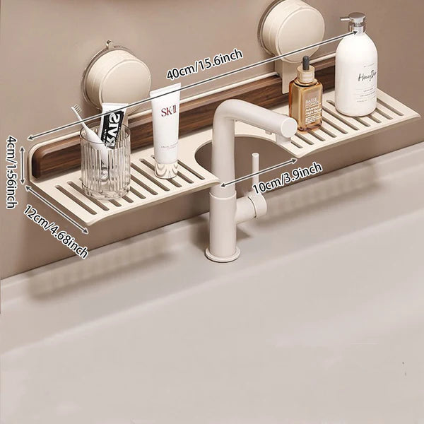 GripRack™ | Stijlvol Kraanrek zonder Boren met Walnoot & Aluminium