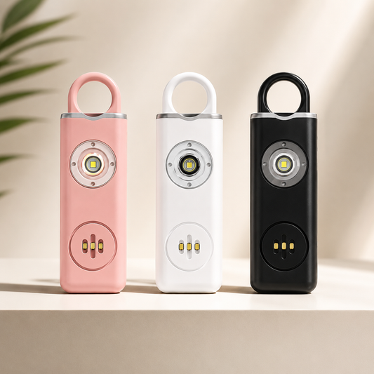 SafeGuard Persoonlijk Veiligheidsalarm — 130 dB Sirene met LED-licht & USB-C Opladen
