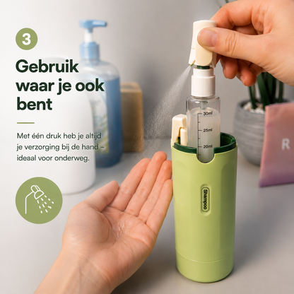 4-in-1 Reisdispenser | Nooit meer losse flesjes ✈️