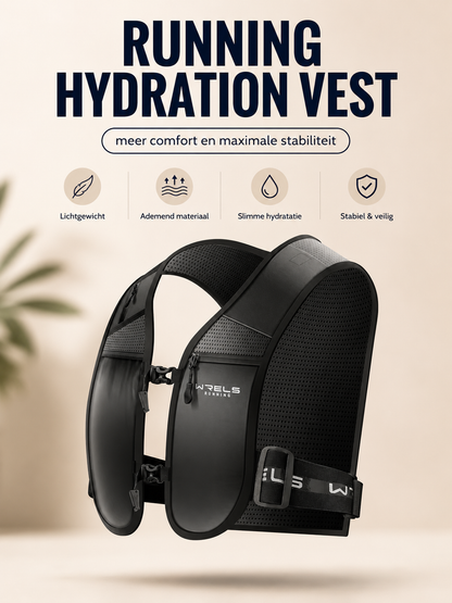 WRELS Running Hydratation Vest Lichtgewicht ademend Marathon Trail Race Pack voor heren Dames